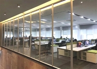 Büro-volles Höhen-Glaswand-Trennwand-Büro-örtlich festgelegte Trennwand mit Vorhängen